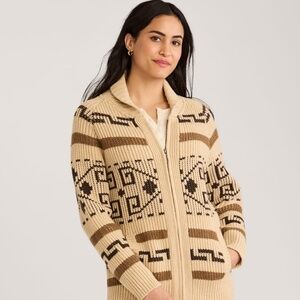 Pendleton Women's Westerley Cardigan - Tan/Brown - M